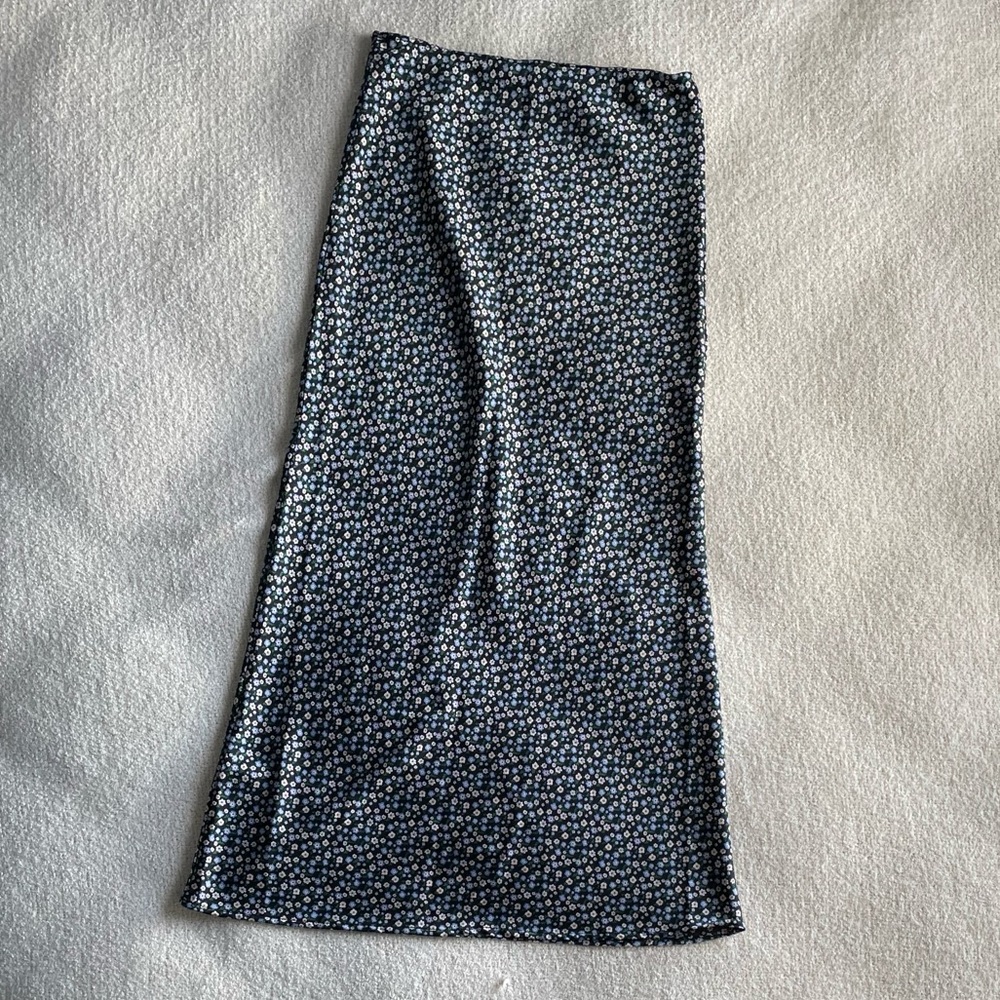 Topshop Midi Floral Skirt